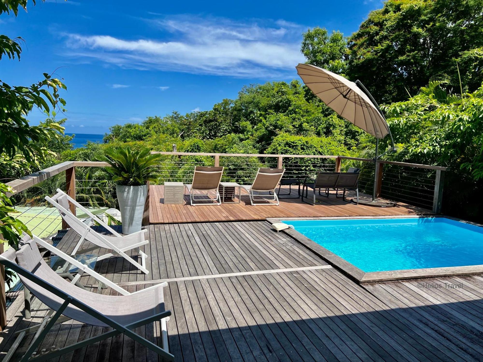 Case Coco Pointe Batterie. Piscine, Vue Mer, 4 P. Deshaies Exterior foto